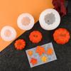 Halloween Pumpkin Scented Candle Mold 3D Simulated Pumpkin Maple Leaves Cookie Molds DIY Silicone Cake Chocolate Fondant