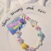 Mobile Phone Lanyard Graffiti Colored Bead Star Bracelet Women'S Short Wrist Pendant Universal Anti Loss Side Lanyard For Keys