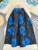 2026 European Spring Embroidered Midi Skirt with Light Luxury and Large Hem for Women
