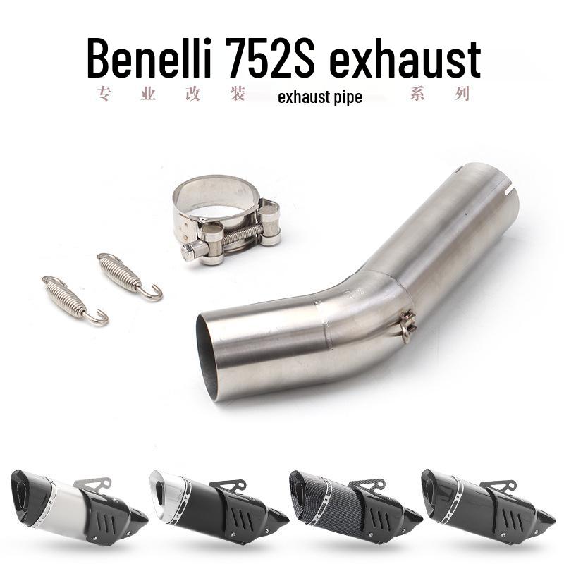 Benelli 752S Stainless Steel Mid Slant Scorpion Carbon Fiber Exhaust