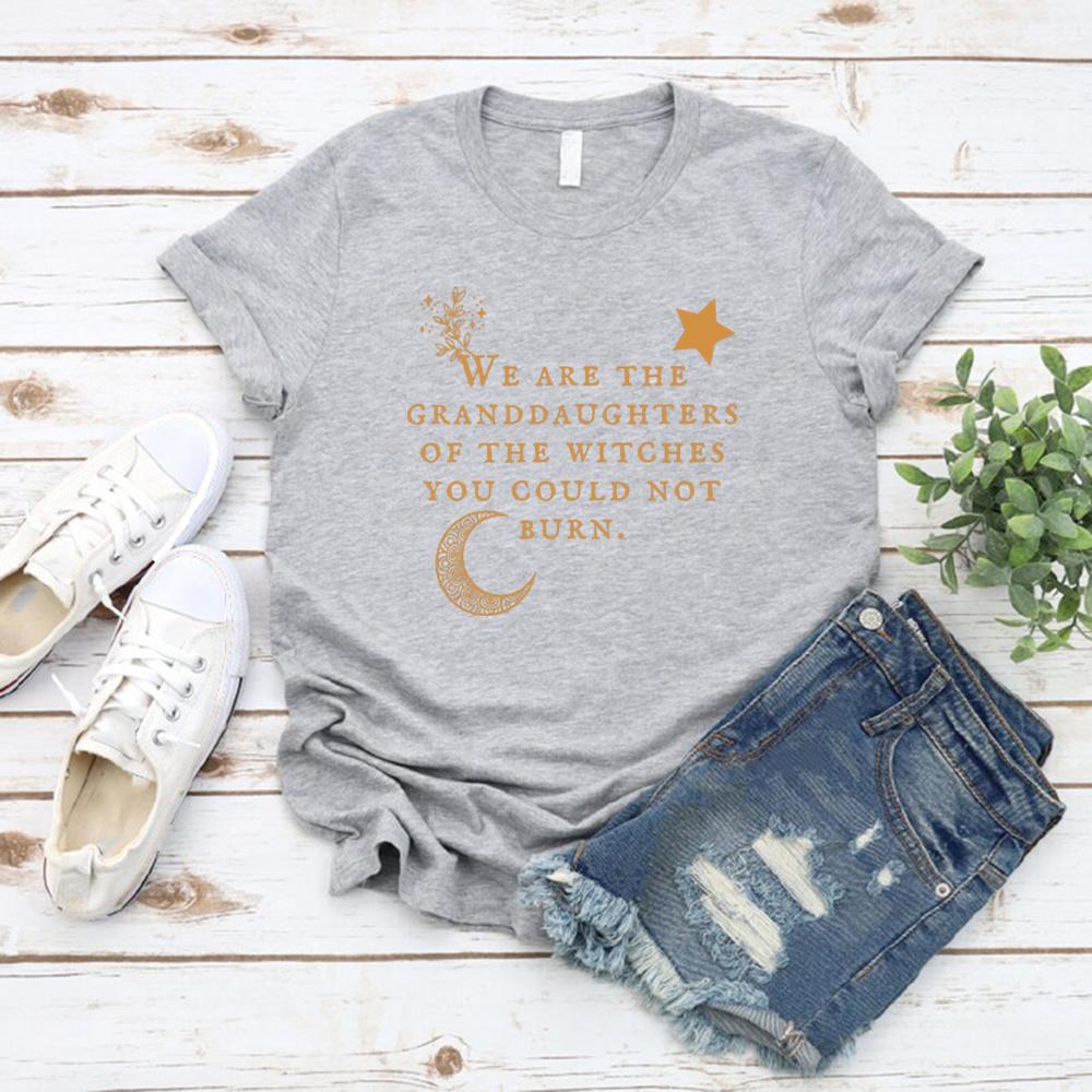 We Are The Granddaughters of The Witches You Could Not Burn TShirt Salem Witch T Shirts Unisex Tshirts Vintage Halloween Top