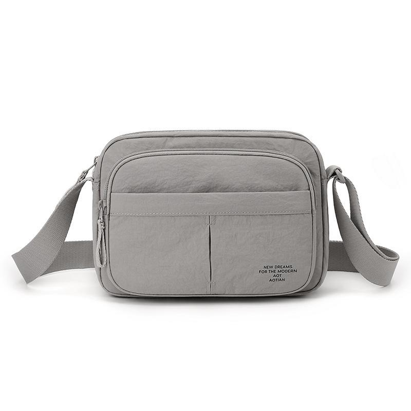 Borsa a tracolla leggera in nylon per uomo donna, borsa a tracolla messenger casual con tasche multiple