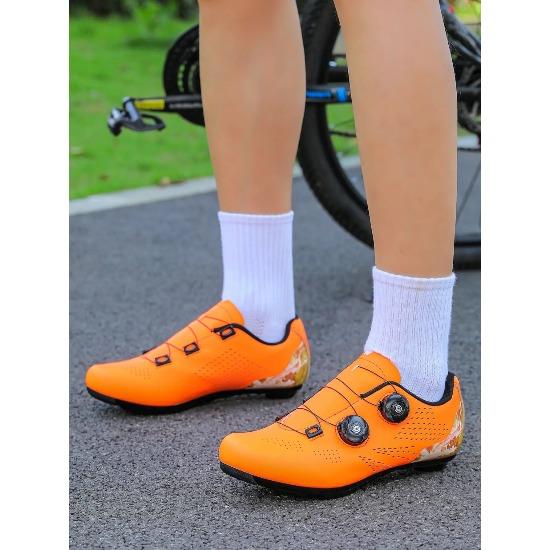 Lockable Cycling Shoes for Road Bikes, Mountain Bikes, Non-Lockable Cycling Shoes for Men, Professional Lockable Hard-Soled Shoes
