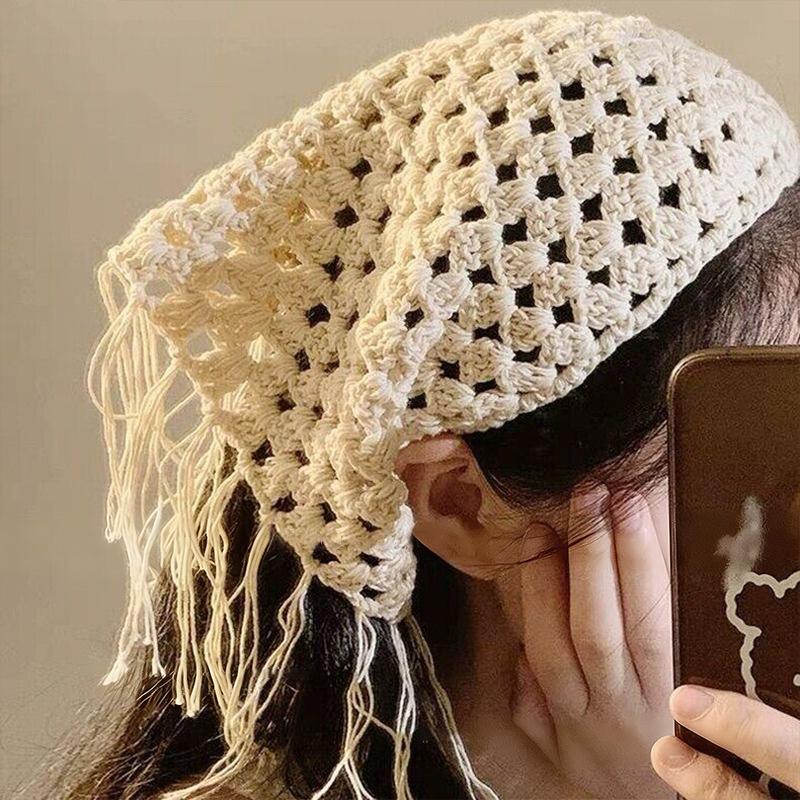 1 Stück Damen Dreiecksschal Y2K Verstellbar Quastenakzent Lässig Schickes Accessoire Für Reisen