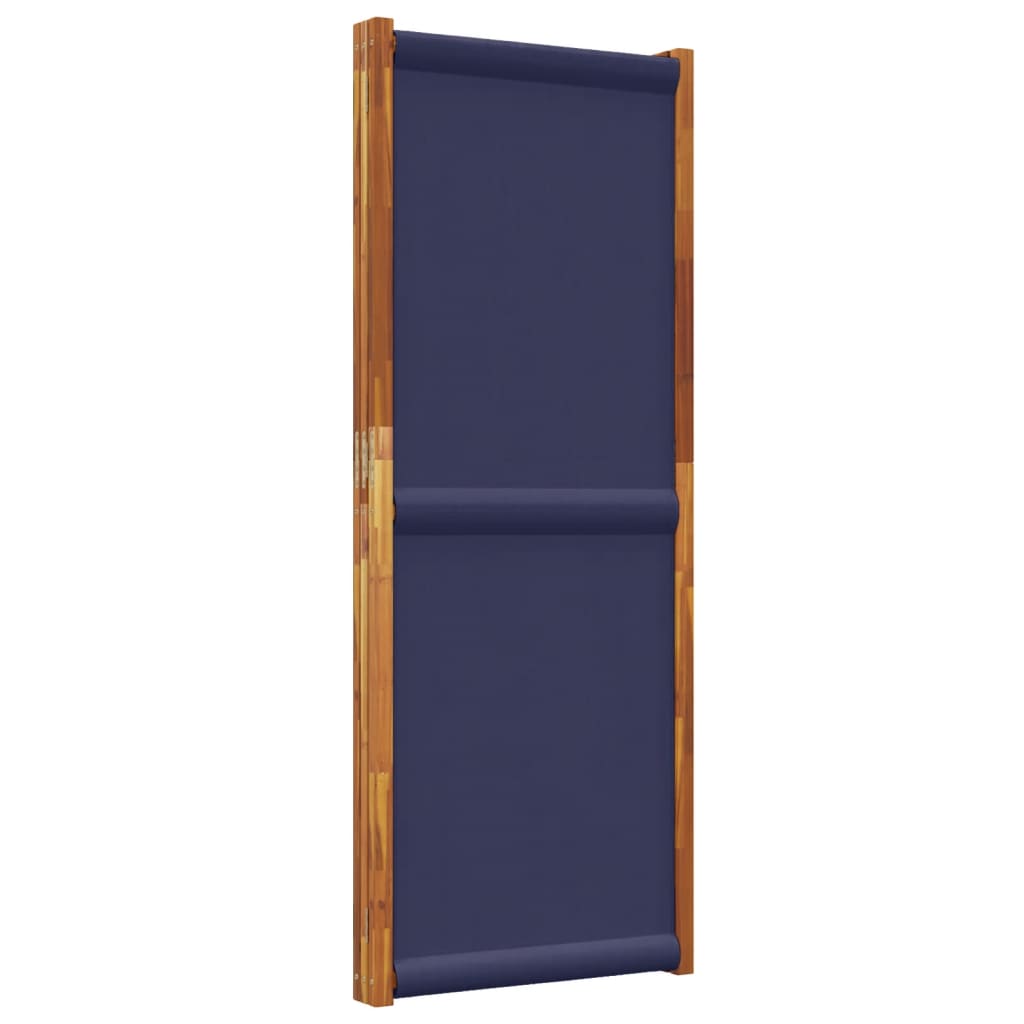 3 Piece Folding Screen In Dark Blue 210 X 180 Cm