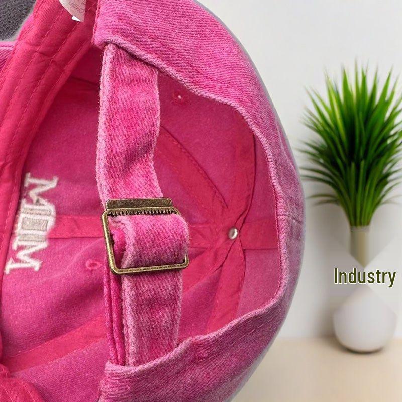 Letter Embroidery Washed Baseball Cap - Mother's Day MOM & DAD Hat