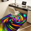 1pc. Colorful Swirl Abstract Rug Home Decorative Carpet Office Chair Cover Outdoor Mat Gift for Kids Room Bedroom Living Room Decoration
