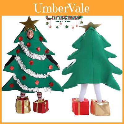 Festive Unisex Christmas Tree Cosplay Costume Funny Clothes Suit Xmas Fancy Dress Party Adults