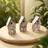 Wooden Christmas Decorative Small House Creative Ornament Pendant Ideal Christmas Decoration & Gift
