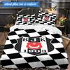 3PCS Besiktas Istanbul Football Club Bedding Set 2D Printing (Includes 1 Duvet Cover + 2 Pillowcases Coreless), Bedroom decor,Fan gift