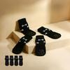 4Pcs/set Dog Socks Double-sided Dispensing, Double Wear-resistant and Anti-dirty Dog Walking Outdoor Artifact Velcro