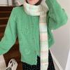 Korean Style Cashmere Knitted Scarf Plush Winter Shawl Fashion Rainbow Striped Scarf  Student