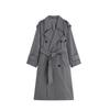 Parisian Dream Double-Breasted Trench Coat with Large Lapel - Women's 2025 Autumn Collection