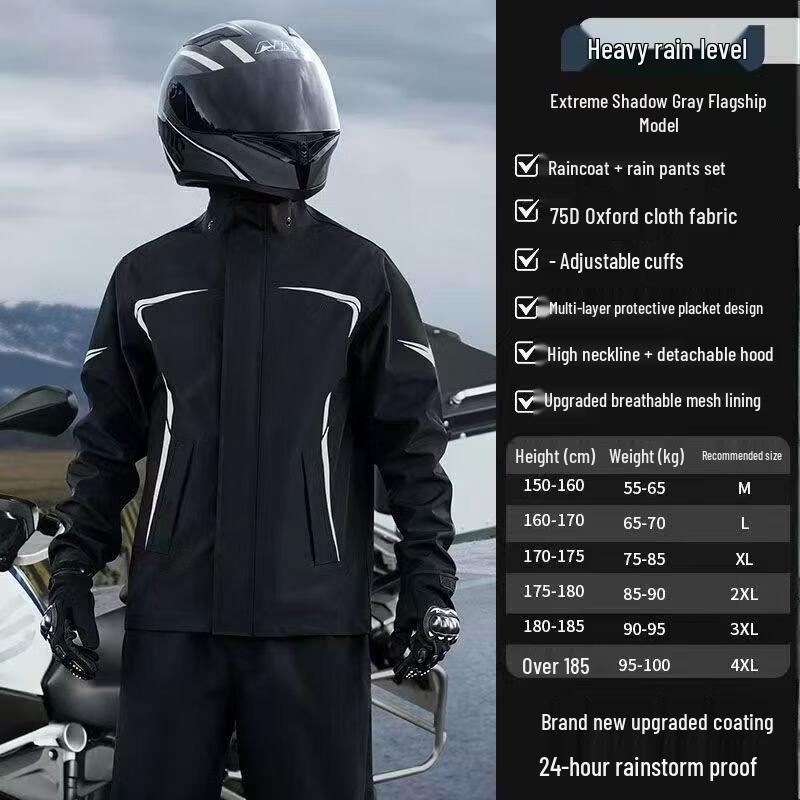 Motorcycle Split Rain Suit L