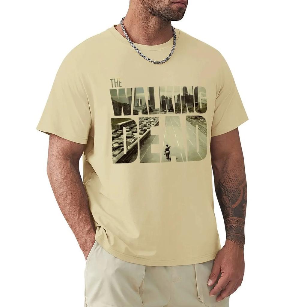 The Walking Dead T Shirt Funky Man's Short Sleeve Cotton Tee Shirt Customized Boyfriend's Top Cool
