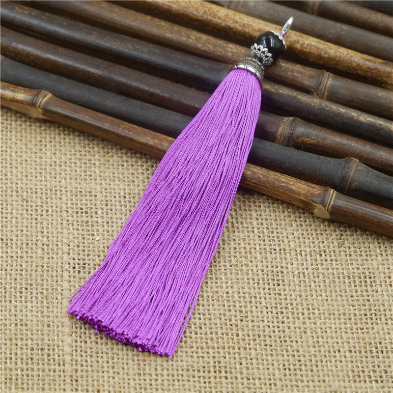 Tassel Ear With Hat Diy Handmade Ear Pendant High-End Lobster Buckle Tassel Ear Pendant