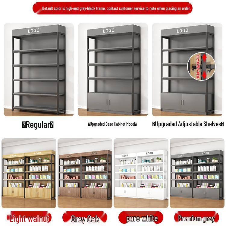 Multi-Layer Steel-Wood Storage & Display Rack for Cosmetics and Samples