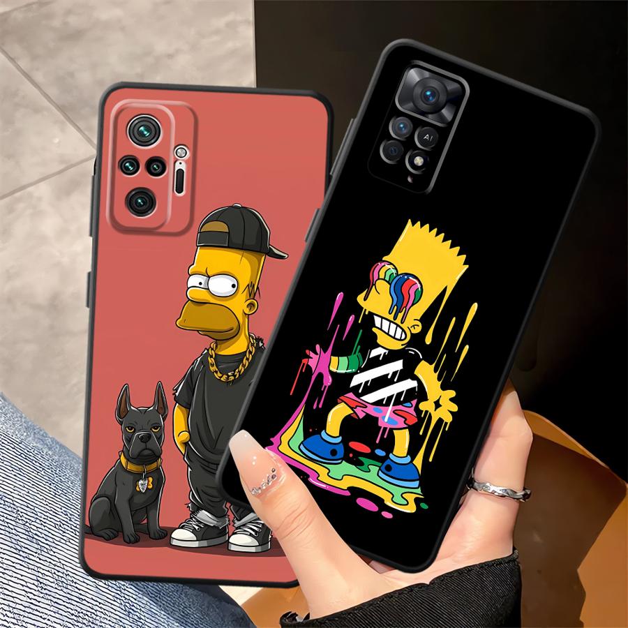 Case for Xiaomi Redmi Note 11S 10 9 8 Pro 10S 9s 12S 11 13 12 Pro Plus Funda Phone Cover The S-simpsons Cartoon