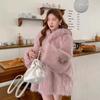 New Big Hooded Fur Winter Popular Fluffy Coat Women's Clothing Large Size Loose Plush Clothes