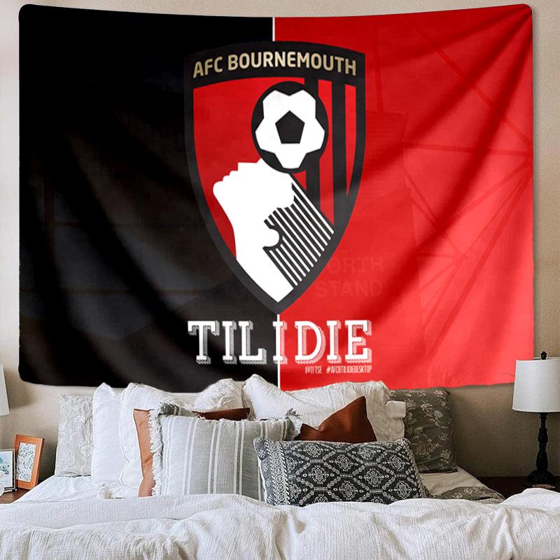 1PC AFC Bournemouth Tapestry, Unique Design Tapestry, Wall Decor for Bedroom,Livingroom, Playroom,Heartwarming Fan Holiday Gifts