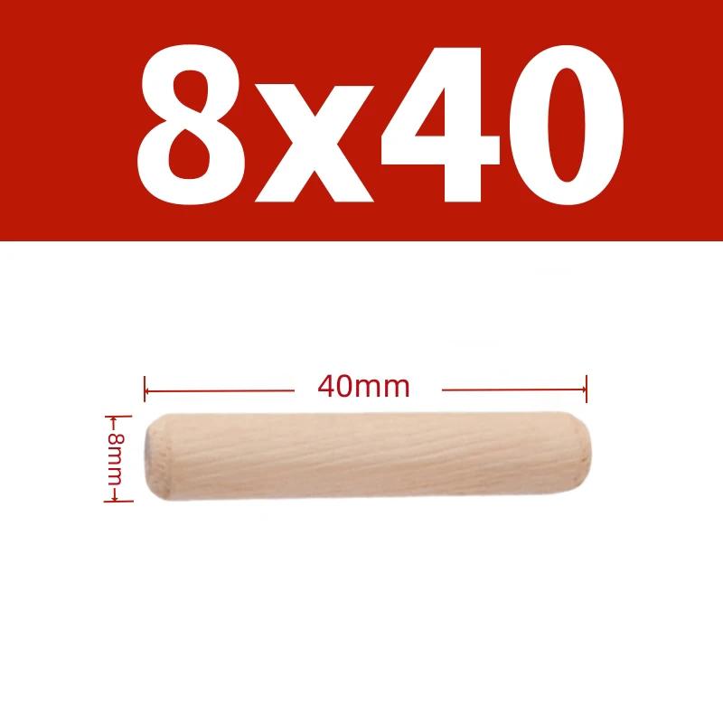 Dia 6mm 8mm 10mm Solid Wood Diagonal Round Wooden Rod Plug DIY Material Solid Wood Connectors Nail Wedge Length 30mm-100mm