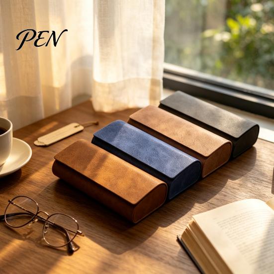 Reading Glasses Storage Vintage Magnetic Eyeglasses Case, Hard Shell Sunglasses Holder for Case Travel, Portable Anti Crush Anti-Pressure Protective