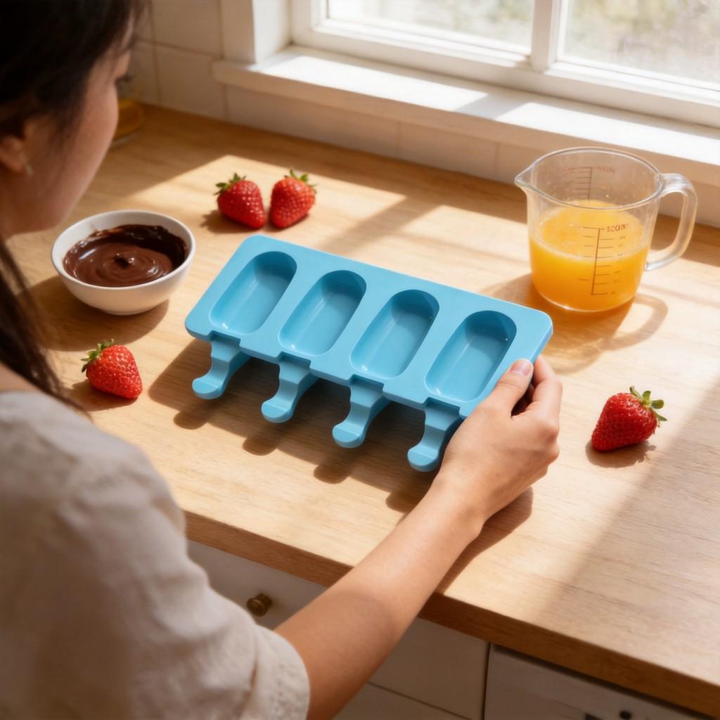Silicone Ice Cream Molds With Lids For Homemade Frozen Desserts Kids And Adults