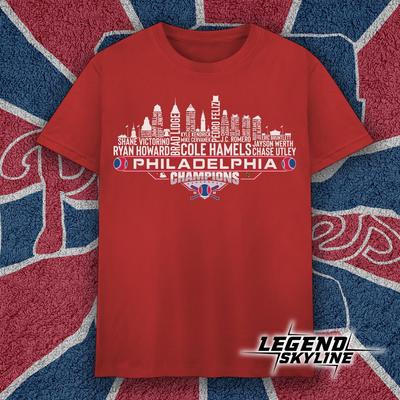 Philadelphia Dream Team Baseball Champions 2008, Philadelphia City Skyline Shirt and Kids Tshirt