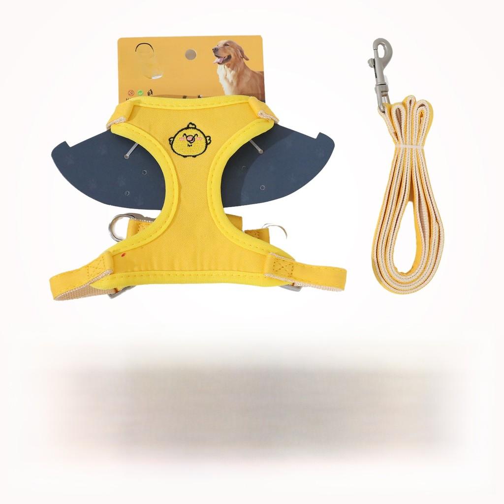 

Dog Harness Leash With Embroidered Cartoon Design For Small And Medium Pets S