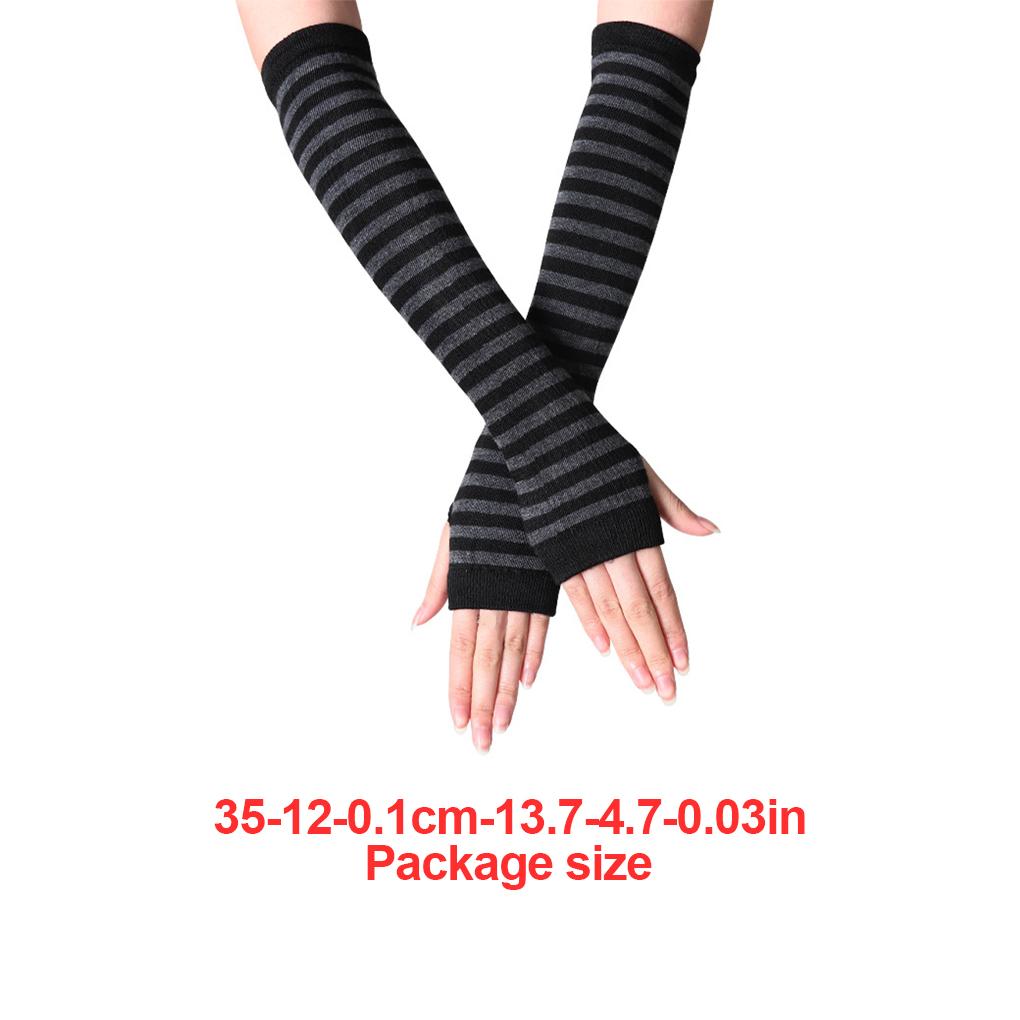1 Pair Girl Fingerless Glove Simple Style Comfortable Knit Gloves Knitting Craft Girls Arm Covers Hand Cover for Outdoor Wearing
