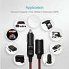 Black Line Adapter Socket Charger Lead 5M Car Cigar Lighter Extension Cable Plug Extension Cable