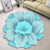 Floor Mat Large Size Non-Slip Backing 3D Floral Pattern Door Rug Easy Maintenance Floor Rug Home Living Room Bedroom Decoration