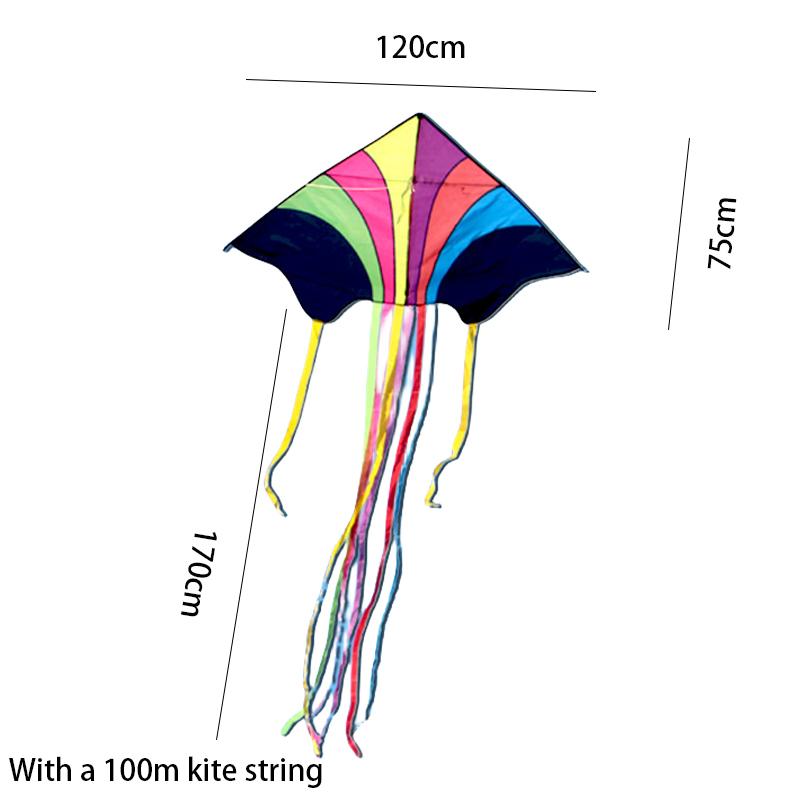 

Childrens Kites Cartoon With Rainbow Colored Long Tails Are Easy Fly To Style B