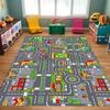 Spielteppich für Jungen und Mädchen Autobahn Stadtverkehr-Themen Kinderteppiche für Spielzeugautos Kinderteppiche für Spielzimmer Rutschfester Kinder-Spielteppich