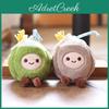 Cute Coconut Plush Keychain With Soft Short Pile For Bags And Keys