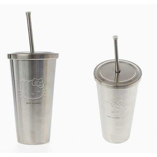 Hello Kitty Stainless Steel Straw Double Tumbler WB-269, a Popular Character In Korea
