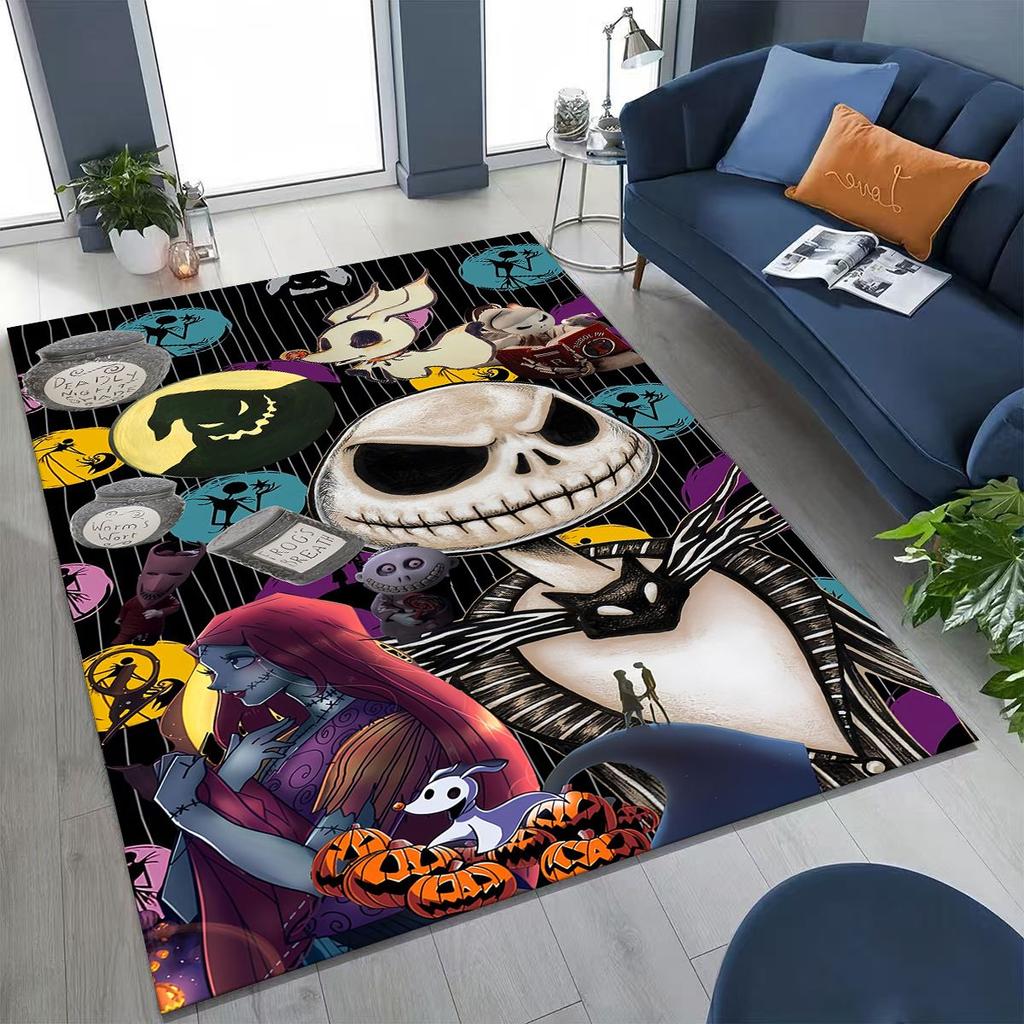 2026 New The Nightmare Before Christmas Jack Cartoo Rug for Bedroom Living Room Sofa Home Doormat Decor, Kid Non-slip Floor Mat