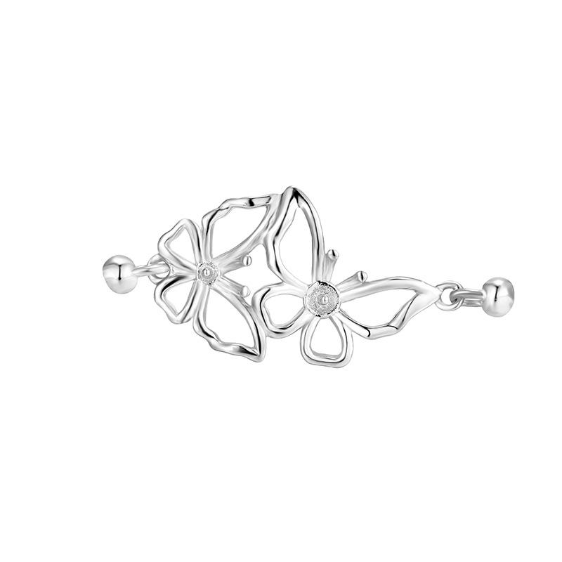 

Sterling Silver Double Butterfly Beaded End Caps for DIY Bracelet & Necklace