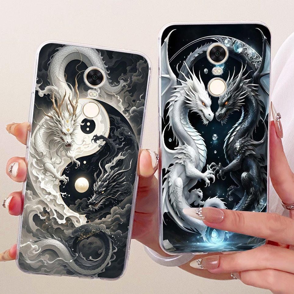 For Xiaomi Redmi 5 Plus 5Plus Redmi5 Phone Case Chinese Dragon Cute Cat Cartoon Pattern Casing Soft Clear Silicone Back Cover