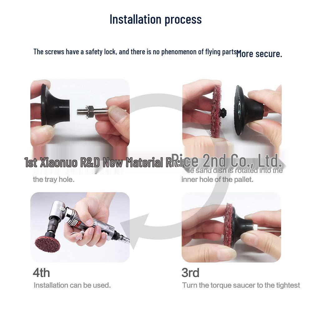 2-inch 50mm Torque Sand Disc Set with 59+1 Twist-Lock Polishing Pads