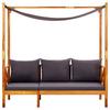 Garden Bench with Sun Canopy Solid Acacia Wood
