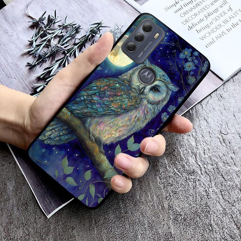 

Phone Case For Moto G85 G55 G05 G14 G75 G31 G50 G10 G20 G30 G60 G13 G32 G84 G54 G53 G72 G24 Power Cute Owl Cartoon Moto G31