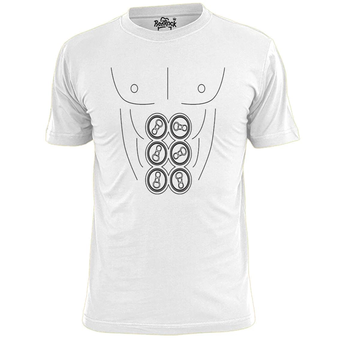 Mens Funny Ripped Abs T shirt v1 L