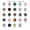 20 Stück 12mm Bedruckte Silikonperlen Runde Lose Perlen für DIY Schmuckherstellung Armband Halskette Bastelzubehör