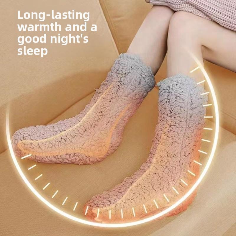 Soft Knitted House Socks Adults Warm Winter Floor Socks Non Slip Sleep Socks Cozy Home Slipper Socks Indoor Booties