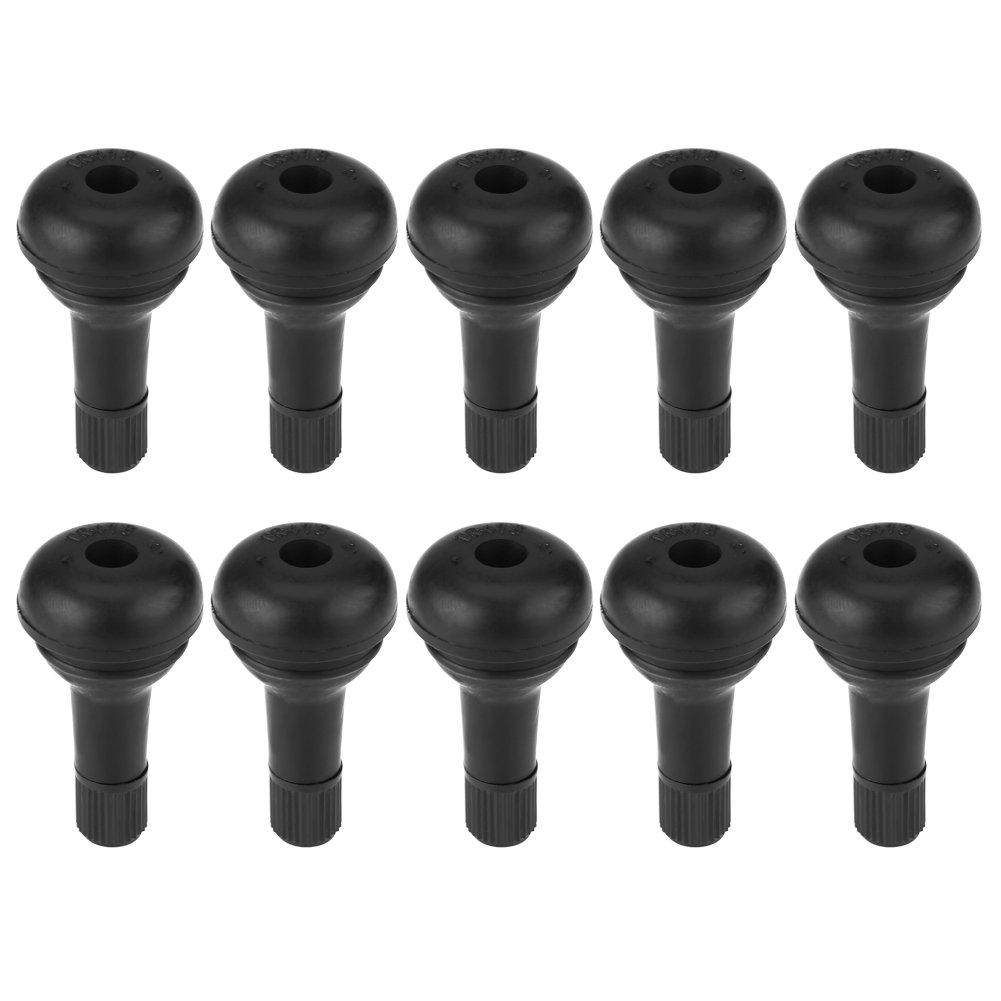 TR415 Car Tire Valve Stem, Tire Rubber Valve, Short Rubber Valve, Tubeless, Set of 10, Anti-Degradation, Ozone Resistant, Automotive