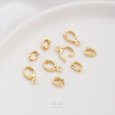 14K Gold Filled Universal Buckle with Jump Ring & Pearl Necklace Clasp for DIY Jewelry Making