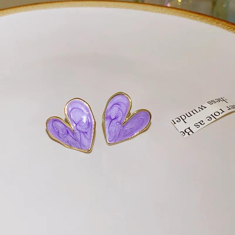 New Fashion Love Heart Zircon Earrings for Women Sweet Elegant Temperament Drop Earring Trend Zircon Accessories