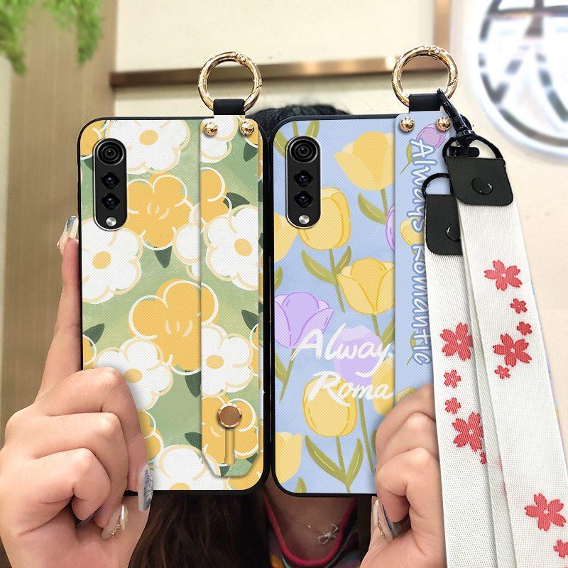 Wrist Strap Flower Phone Case For LG Velvet 4G/5G Shockproof Waterproof Soft Case Fashion Design Anti-dust Kickstand