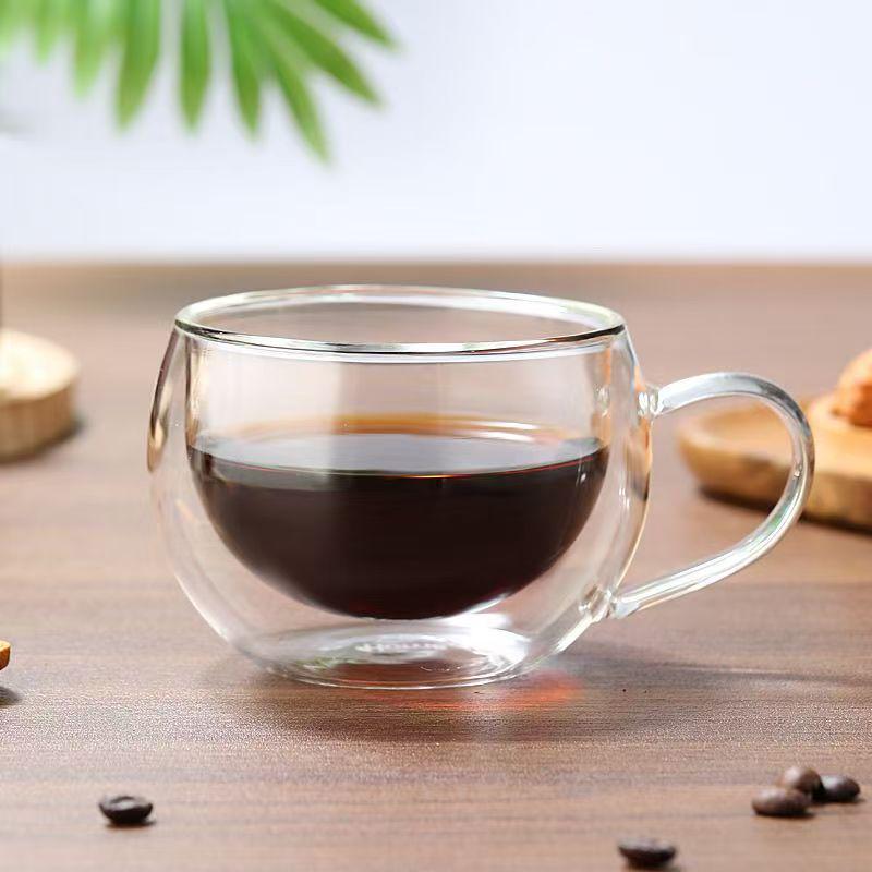 Stylish Double-Layer Glass Milk & Tea Cup - High Borosilicate